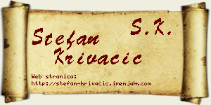 Stefan Krivačić vizit kartica